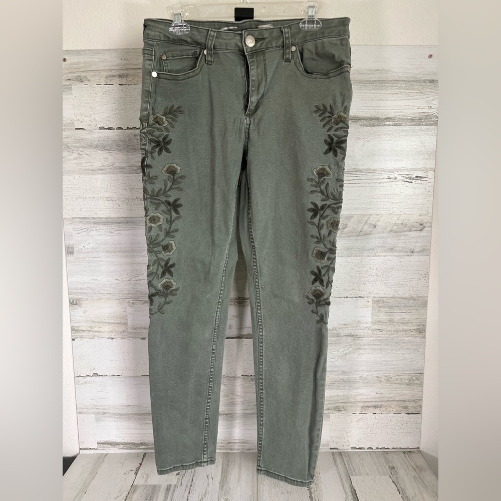 Seven Green floral pattern skinny jeans